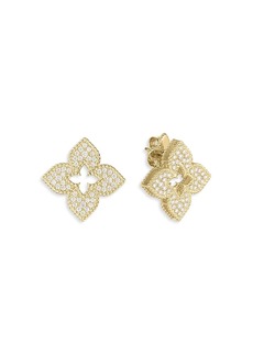 Roberto Coin 18K Yellow Gold Venetian Princess Diamond Flower Earrings