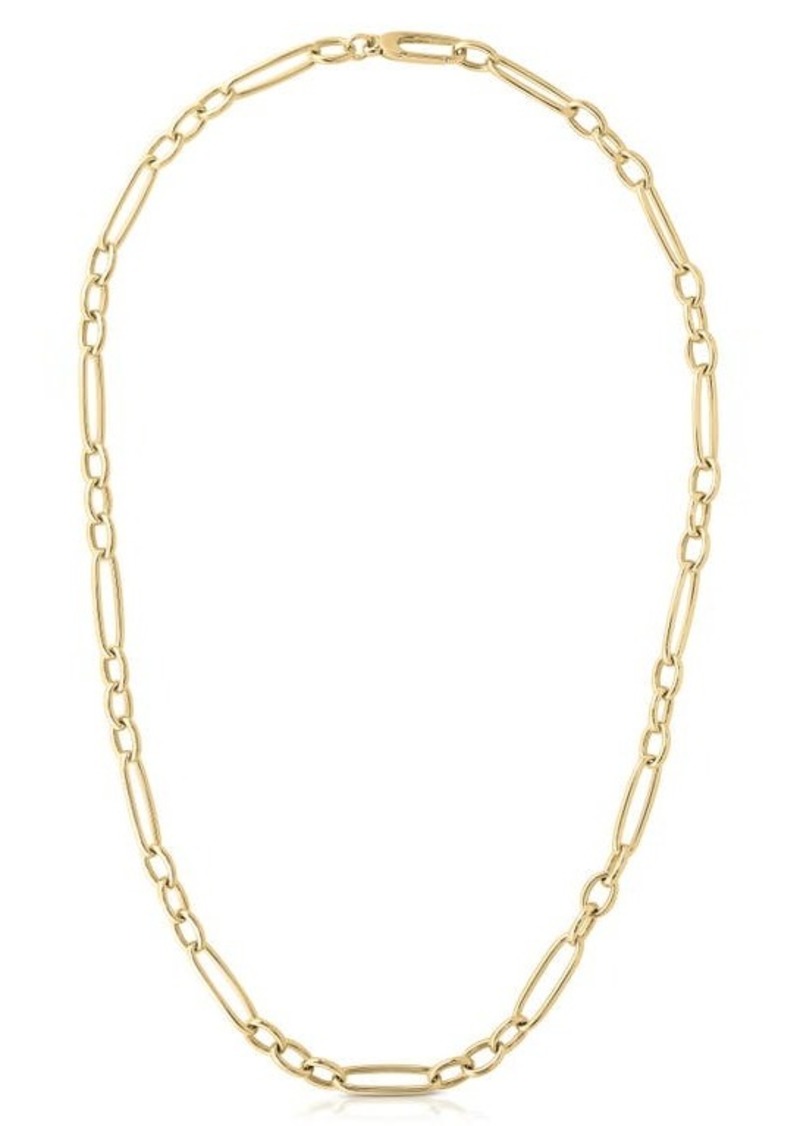 Roberto Coin Alternating Oval Link Necklace