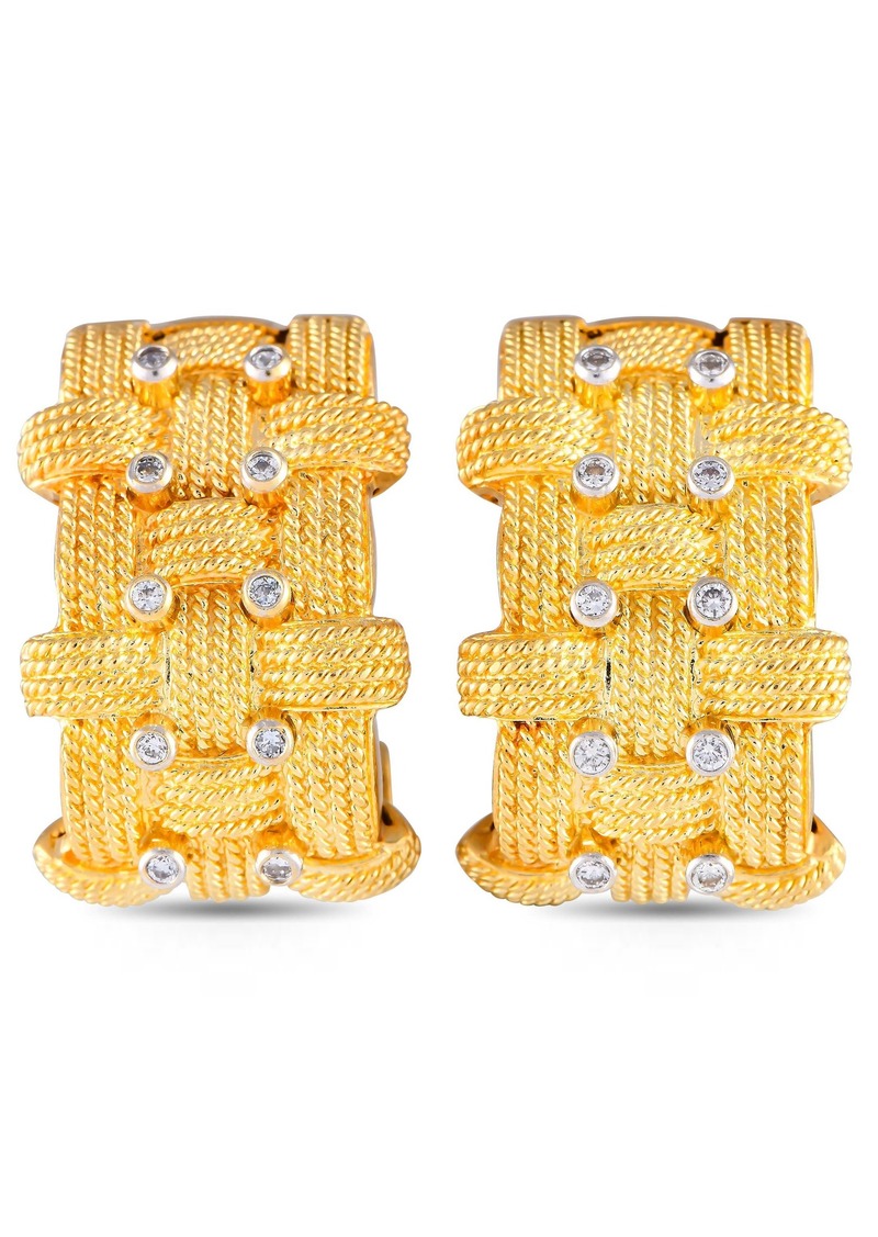 Roberto Coin Appassionata 18K Yellow Gold 0.20ct Diamond Clip-On Earrings RC04-080824