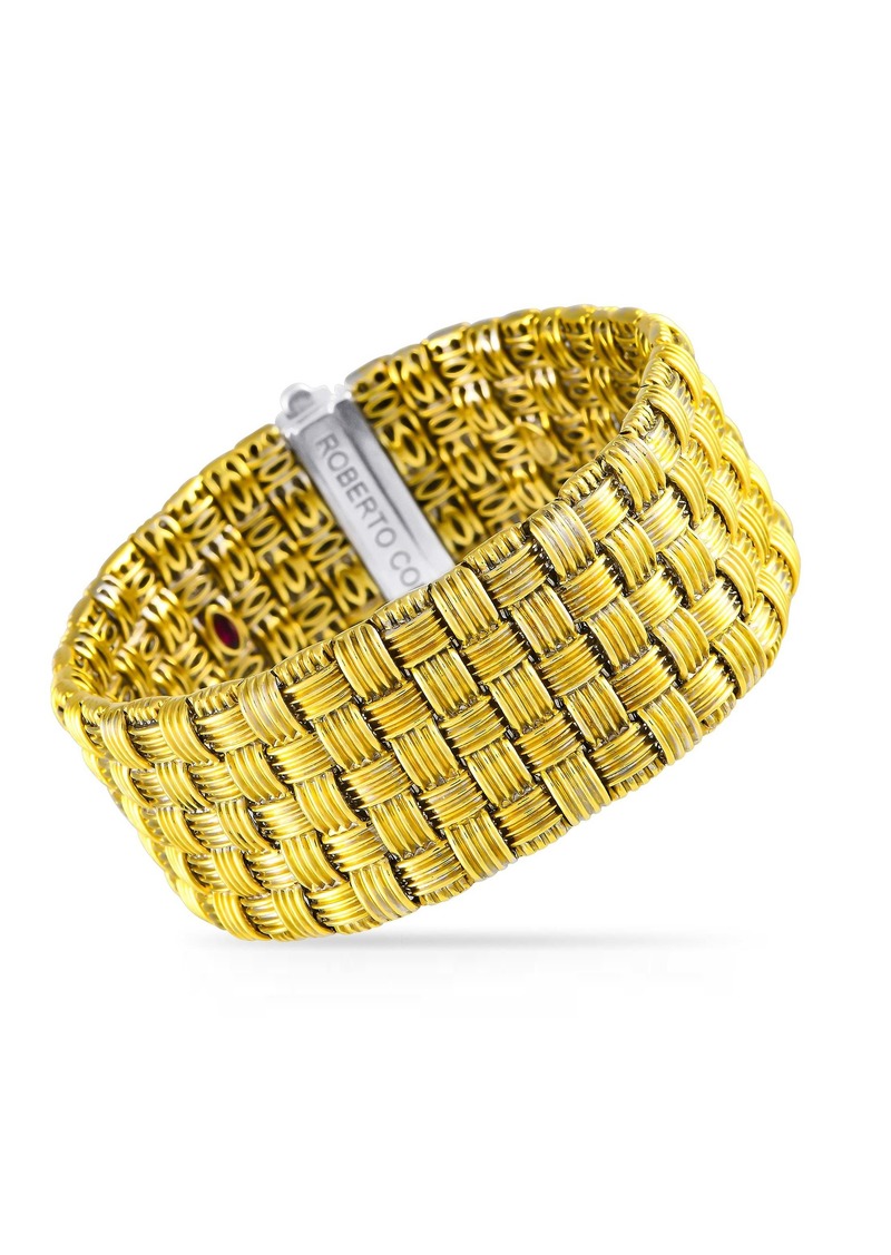 Roberto Coin Appassionata 18K Yellow Gold 0.45 ct Diamond Woven Bracelet RC05-090624