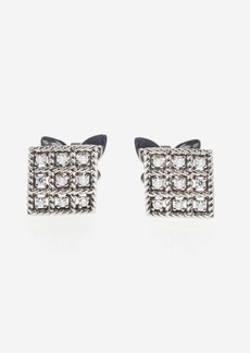 Roberto Coin Byzantine Barocco 18K White Gold, Diamond Stud Earrings 7772024AWERX