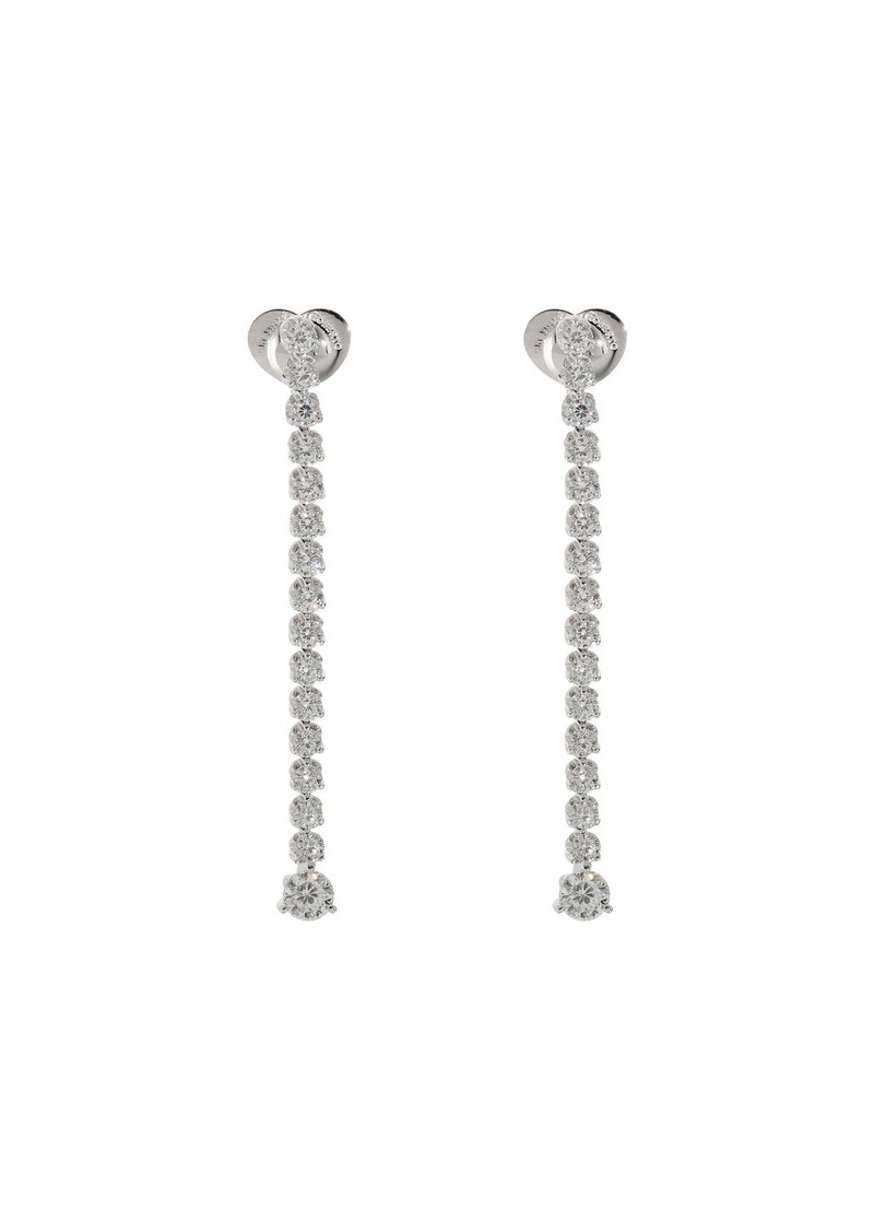 Roberto Coin Cento Tulip Drop Diamond Earrings in 18k White Gold 4 1/5 Ctw