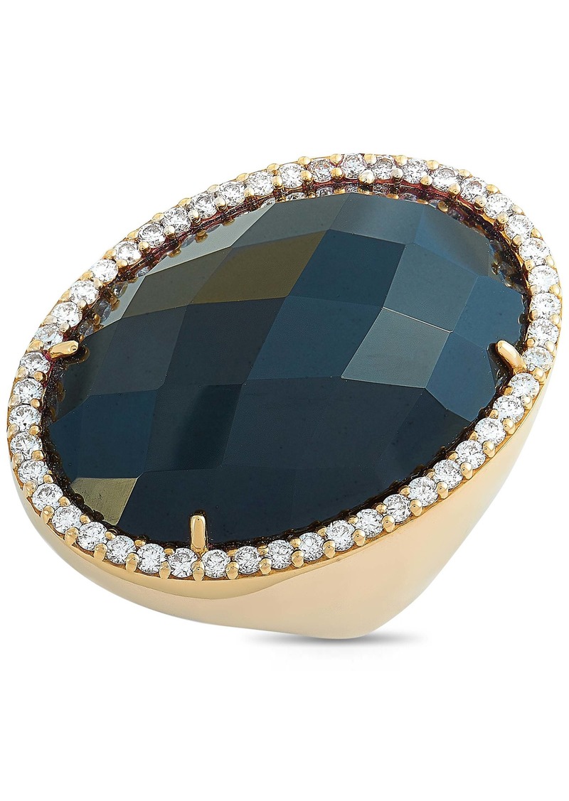 Roberto Coin Cocktail 18K Rose Gold Diamond and Onyx Ring