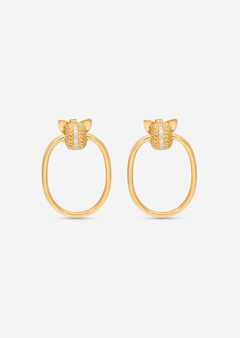 Roberto Coin Opera 18K Yellow Gold Diamond Earrings 7772807AYERX