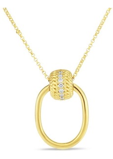 Roberto Coin Opera Diamond Pendant Necklace in Yellow Gold at Nordstrom