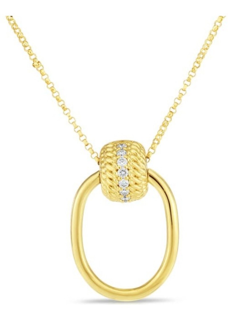Roberto Coin Opera Diamond Pendant Necklace