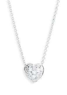 Roberto Coin Pavé Heart Pendant Necklace in Puffed Heart at Nordstrom