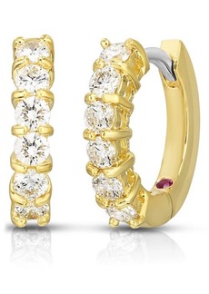 Roberto Coin Perfect Diamond Hoop Earrings