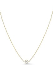 Roberto Coin Tiny Treasures Diamond Bezel Necklace