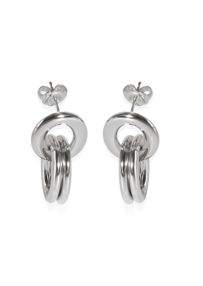 Roberto Coin Triple Oval Drop Earring in 18K White Gold