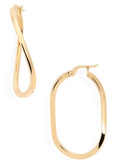 Roberto Coin Twisted Gold Hoop Earrings