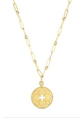 Roberto Coin Venetian Princess Diamond Medallion Necklace