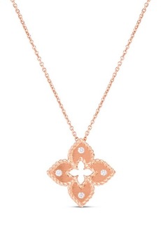 Roberto Coin Venetian Princess Diamond Pendant Necklace in Rose Gold at Nordstrom