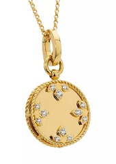 Roberto Coin Venetian Medallion 18K Yellow Gold & 0.20 TCW Diamond Necklace