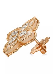 Roberto Coin Venetian Princess 18K Rose Gold, Mother-Of-Pearl & 0.35 TCW Diamond Flower Stud Earrings