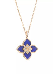 Roberto Coin Venetian Princess 18K Rose Gold, Lapis Lazuli & Diamond Pendant Necklace