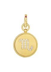 Roberto Coin Venetian Princess 18K Yellow Gold & Diamond Reversible Scorpio Zodiac Medallion Pendant
