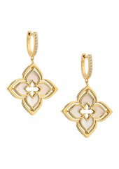 Roberto Coin Venetian Princess 18K Yellow Gold, Mother-Of-Pearl & 0.19 TCW Diamond Flower Drop Earrings