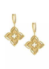 Roberto Coin Venetian Princess 18K Yellow Gold, Mother-Of-Pearl & 0.19 TCW Diamond Flower Drop Earrings