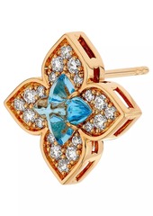 Roberto Coin Venetian Princess Carnivale 18K Rose Gold, Blue Topaz & 0.38 TCW Diamond Earrings