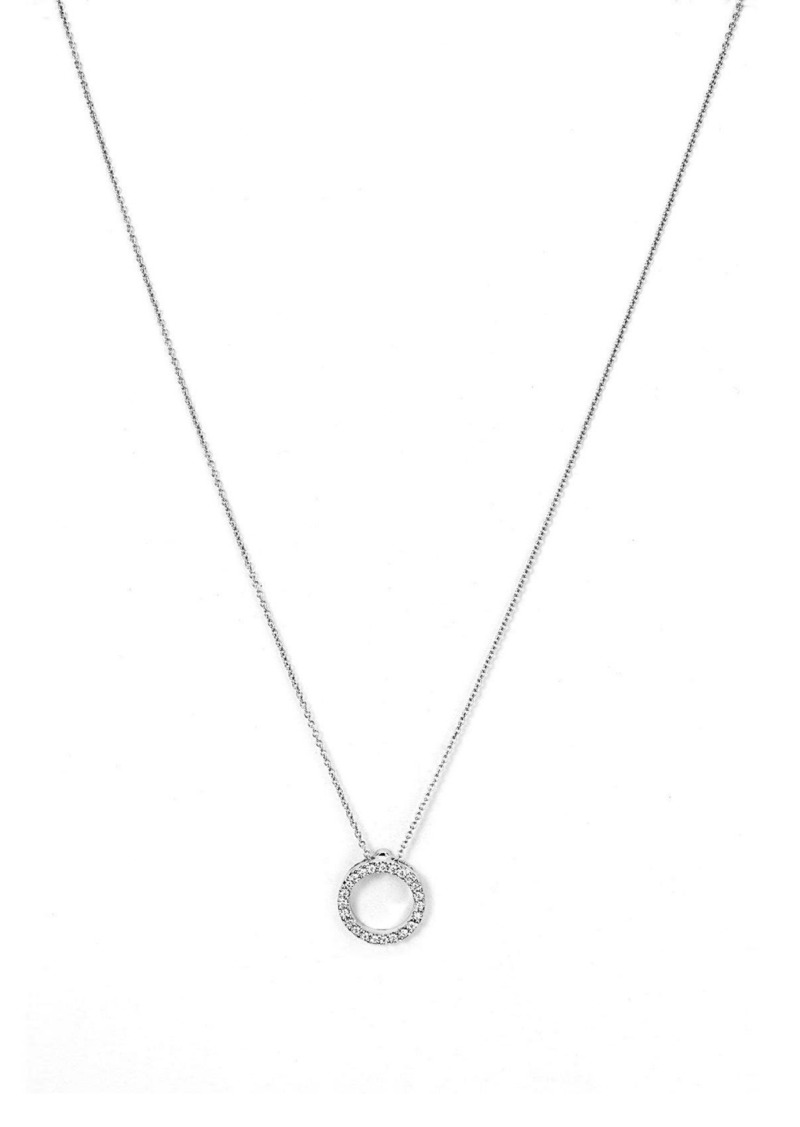 small diamond circle pendant necklace