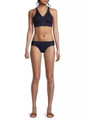 Robin Piccone Amy Ruched Hipster Bikini Bottoms