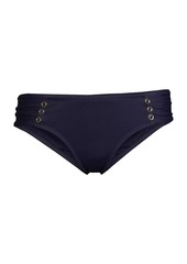 Robin Piccone Amy Ruched Hipster Bikini Bottoms