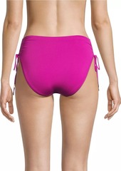 Robin Piccone Aubrey High-Rise Drawstring Bikini Bottom