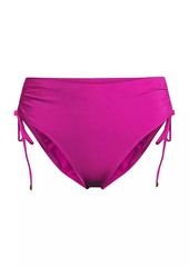 Robin Piccone Aubrey High-Rise Drawstring Bikini Bottom