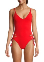 Robin Piccone Ava Ruched One-Piece Swimsuit