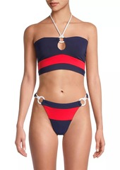 Robin Piccone Babe Striped Bandeau Bikini Top