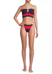 Robin Piccone Babe Striped Bandeau Bikini Top