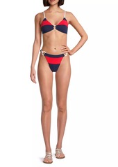 Robin Piccone Babe Striped Triangle Bikini Top