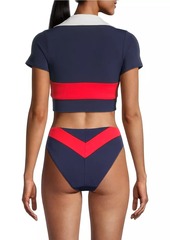 Robin Piccone Babe T-Shirt Crop Bikini Top