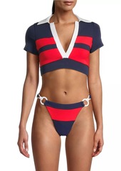 Robin Piccone Babe T-Shirt Crop Bikini Top