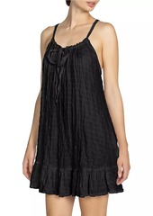 Robin Piccone Fiona Stretch Cotton Cover-Up Minidress