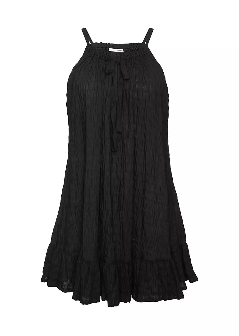 Robin Piccone Fiona Stretch Cotton Cover-Up Minidress