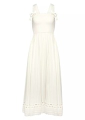 Robin Piccone Jo Eyelet-Trimmed Smocked Maxi Dress