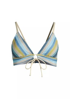 Robin Piccone Lyra Striped Triangle Bikini Top