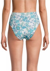 Robin Piccone Nerissa Floral High-Waist Bikini Bottom