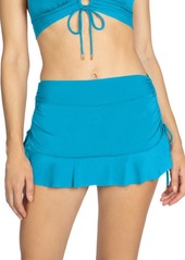 Robin Piccone Aubrey Ruched Cover-Up Miniskirt