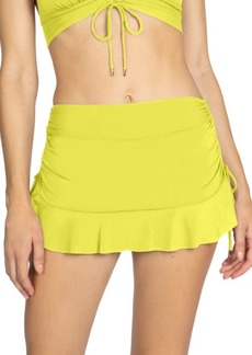 Robin Piccone Aubrey Ruched Cover-Up Miniskirt