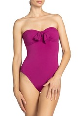 Robin Piccone Ava Strapless Bandeau One-Piece Swimsuit