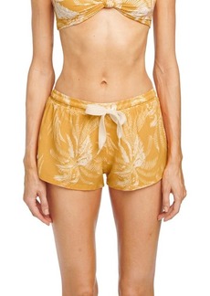 Robin Piccone Chandy Cover-Up Shorts in Dandelion at Nordstrom