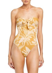 Robin Piccone Chandy Strapless Bandeau One-Piece Swimsuit