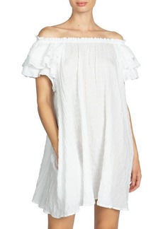 Robin Piccone Fiona Ruffle Off the Shoulder Cover-Up Dress