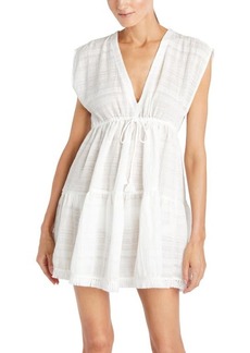 Robin Piccone Natalie Founcy Cover-Up Dress in White at Nordstrom