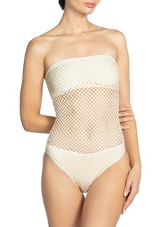 Robin Piccone Pua Strapless One-Piece Swimsuit