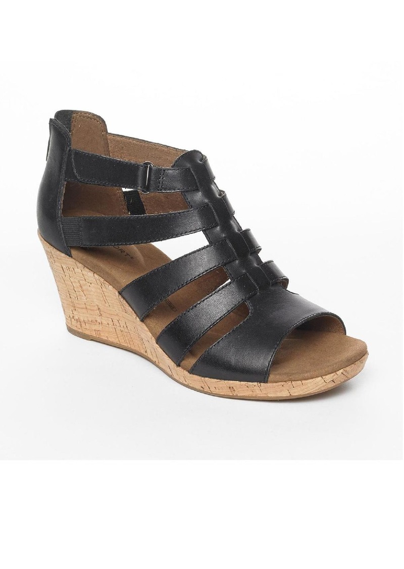 Rockport Briah Womens Faux Leather Pull On Gladiator Sandals