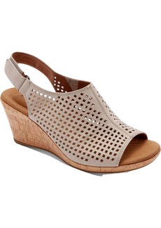 Rockport Briah Womens Suede Perforated Wedge Sandals